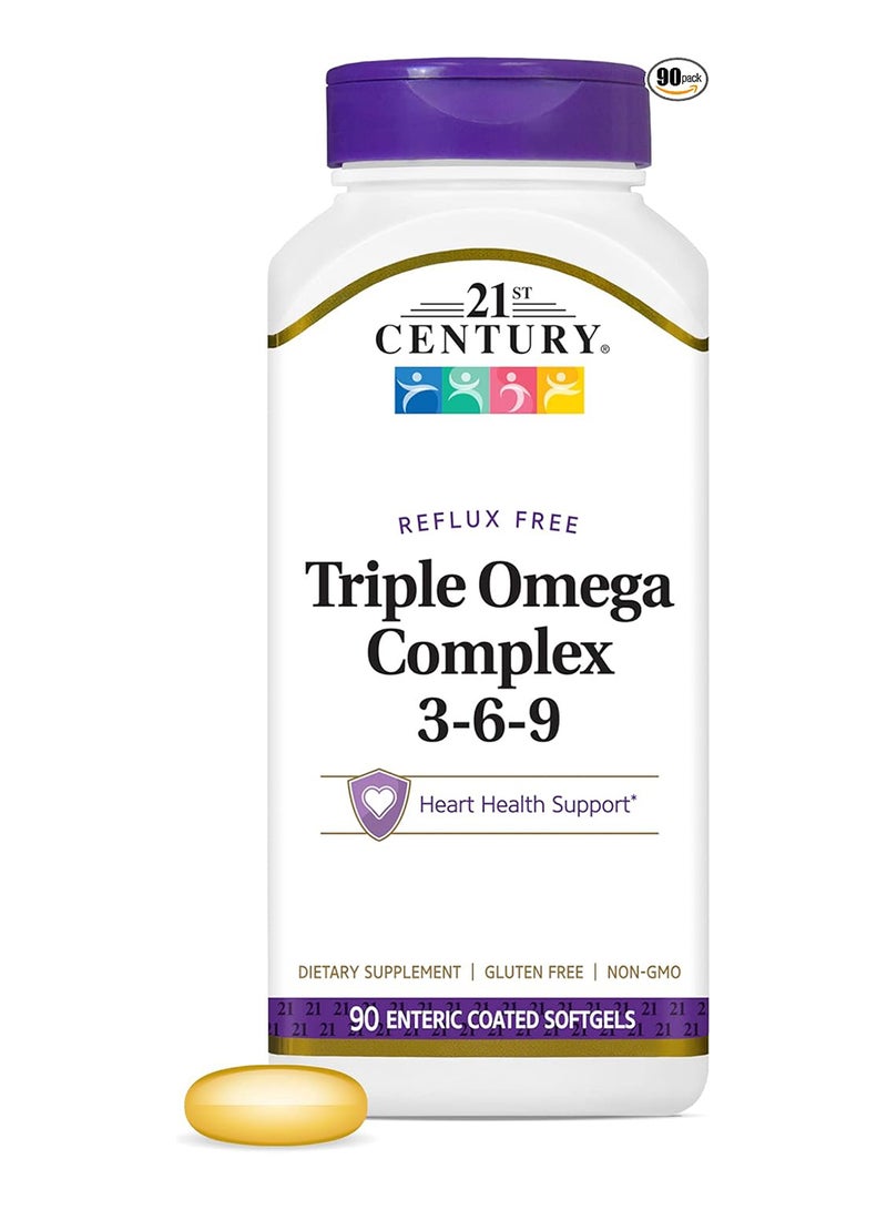 21st Century Triple Omega Complex 3-6-9 Heart Health 90 Softgel - Image 1